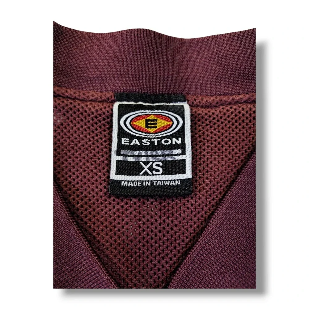 VTG Easton‎ S.A. Devils Pullover Vented Mesh Lined Maroon Windbreaker Size XS
